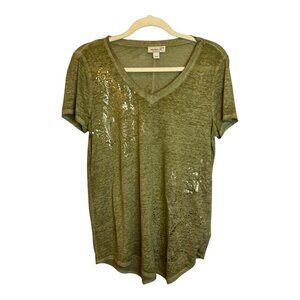 One World T Shirt Women's Size Medium Lightweight‎ Sheer Green